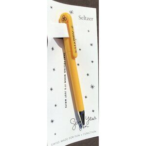 SELTZER Seven Year Pen Bee Happy Yellow Barrel Black Ink Swiss Made Refillable
